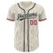 Custom Cream Black Pinstripe Crimson Authentic Baseball Jersey