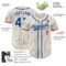 Custom Cream Royal Pinstripe Red Authentic Baseball Jersey