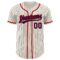 Custom Cream Navy Pinstripe Red Authentic Baseball Jersey