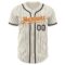 Custom Cream Black Pinstripe Texas Orange Authentic Baseball Jersey