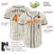 Custom Cream Black Pinstripe Texas Orange Authentic Baseball Jersey