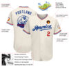 Custom Cream Red-Royal Authentic Baseball Jersey