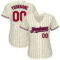 Custom Cream Black Pinstripe Red-Royal Authentic Baseball Jersey