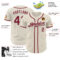 Custom Cream Crimson Authentic Baseball Jersey