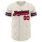 Custom Cream Red-Navy Authentic Baseball Jersey