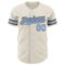 Custom Cream Light Blue-Steel Gray Authentic Baseball Jersey