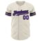 Custom Cream Purple-Black Authentic Baseball Jersey