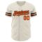 Custom Cream Orange-Black Authentic Baseball Jersey