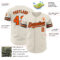 Custom Cream Orange-Black Authentic Baseball Jersey