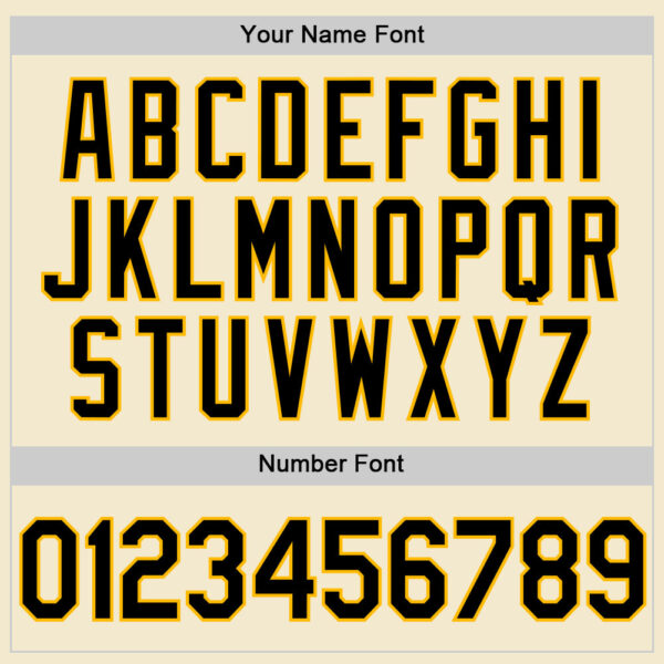 Custom Cream Black-Gold Authentic Throwback Baseball Jersey