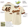 Custom Cream Black Orange-Old Gold Authentic Throwback Baseball Jersey