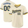 Custom Cream Royal-Gold Authentic Throwback Baseball Jersey