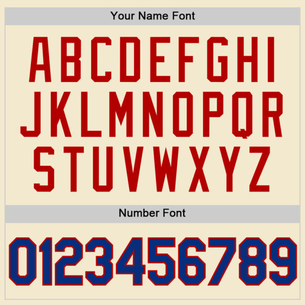 Custom Cream Royal-Red Authentic Throwback Baseball Jersey