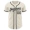 Custom Cream Black Authentic Baseball Jersey