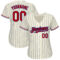 Custom Cream Royal Pinstripe Red-White Authentic Baseball Jersey
