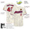 Custom Cream Royal Pinstripe Red-White Authentic Baseball Jersey