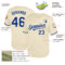 Custom Cream Royal Mesh Authentic Throwback Baseball Jersey
