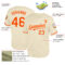 Custom Cream Orange Mesh Authentic Throwback Baseball Jersey