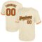 Custom Cream Orange-Kelly Green Mesh Authentic Throwback Baseball Jersey