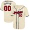 Custom Cream Red-Navy Mesh Authentic Throwback Baseball Jersey