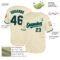 Custom Cream Black-Teal Mesh Authentic Throwback Baseball Jersey
