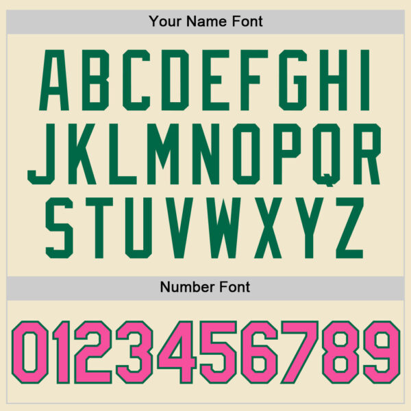 Custom Cream Pink-Kelly Green Mesh Authentic Throwback Baseball Jersey