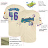 Custom Cream Purple Gray Teal-Old Gold Mesh Authentic Throwback Baseball Jersey