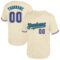Custom Cream Purple Gray Teal-Old Gold Mesh Authentic Throwback Baseball Jersey
