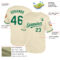 Custom Cream Kelly Green Mesh Authentic Throwback Baseball Jersey