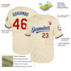 Custom Cream Red-Royal Mesh Authentic Throwback Baseball Jersey