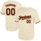 Custom Cream Black-Orange Mesh Authentic Throwback Baseball Jersey