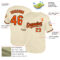 Custom Cream Orange-Black Mesh Authentic Throwback Baseball Jersey