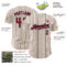 Custom Cream (Black Crimson Pinstripe) Crimson-Black Authentic Baseball Jersey