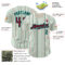Custom Cream (Black Aqua Pinstripe) Crimson Black-Aqua Authentic Baseball Jersey