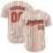 Custom Cream (Royal Orange Pinstripe) Orange-Royal Authentic Baseball Jersey
