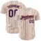 Custom Cream (Royal Orange Pinstripe) Royal-Orange Authentic Baseball Jersey