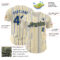 Custom Cream (Royal Yellow Pinstripe) Royal-Yellow Authentic Baseball Jersey