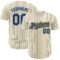 Custom Cream (Royal Yellow Pinstripe) Royal-Yellow Authentic Baseball Jersey