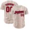 Custom Cream (Navy Red Pinstripe) Red-Navy Authentic Baseball Jersey