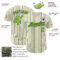 Custom Cream (Navy Neon Green Pinstripe) Neon Green-Navy Authentic Baseball Jersey