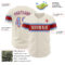 Custom Cream Light Blue-Red Authentic Baseball Jersey