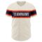 Custom Cream Navy-Orange Authentic Baseball Jersey