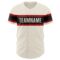 Custom Cream Red-Black Authentic Baseball Jersey