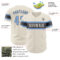 Custom Cream Light Blue-Steel Gray Authentic Baseball Jersey