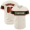 Custom Cream Red-Green Authentic Baseball Jersey