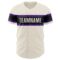 Custom Cream Purple-Black Authentic Baseball Jersey