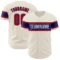 Custom Cream Red-Royal Authentic Baseball Jersey