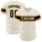 Custom Cream Navy-Gold Authentic Baseball Jersey