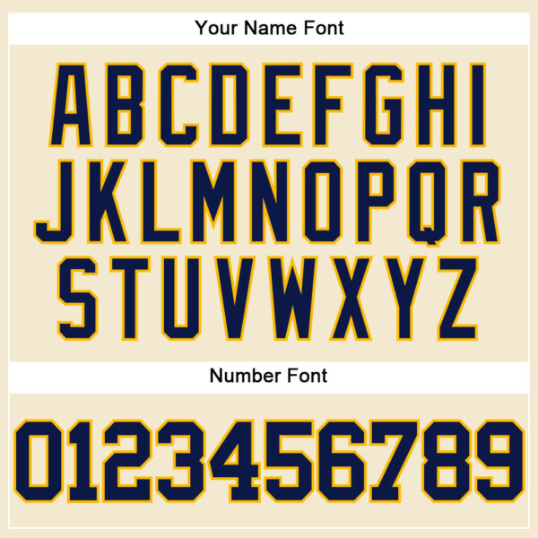 Custom Cream Navy-Gold Mesh Authentic Throwback Baseball Jersey