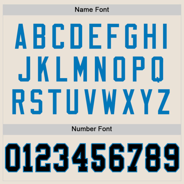 Custom Cream Black-Blue Mesh Authentic Throwback Football Jersey